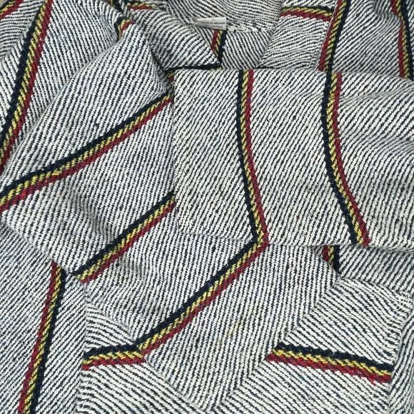 CATT Baja Hoodie Woven Striped Drug Rug Mexican Surfer Pullover XL - Picture 10 of 13